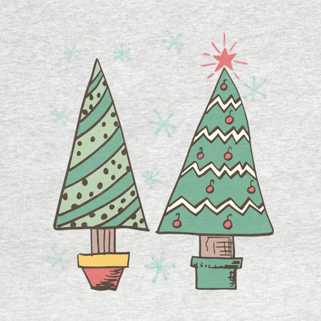 Retro Christmas Trees by SWON Design